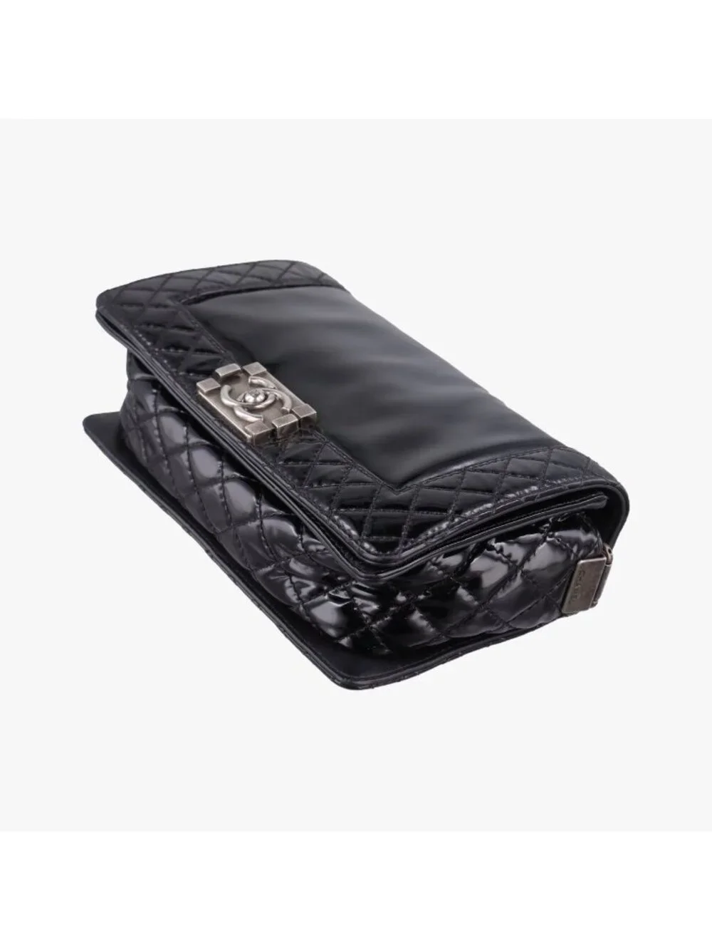 Chanel Boy Black Patent Shoulder Bag